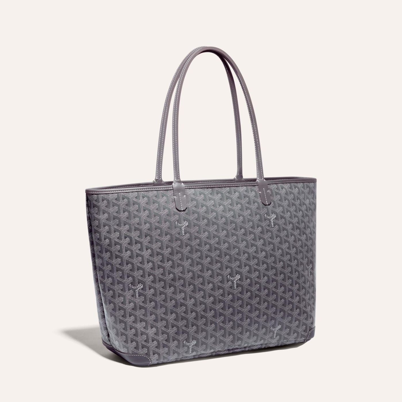 Goyard Artois Tote MM Grey Goyardine Canvas & Chevroches Calfskin Palladium Hardware - Image 2